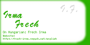 irma frech business card